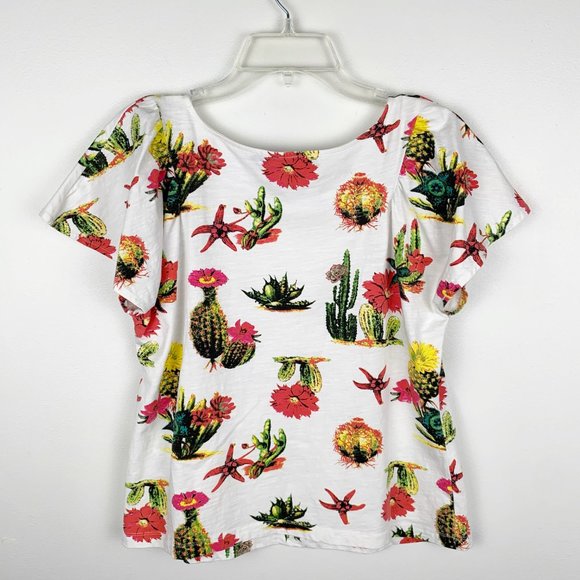 HP NWOT Anthro Eva Franco Desert Cactus Crew Tee S - Picture 4 of 8